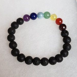2/10$  NWOT beaded lava and gemstones chakra